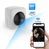 PORTOCAM Security Cameras, Wireless IP Camera HD 1080P Indoor Surveillance Camera for Home/Office with Two Way Audio WiFi Motion Detection Dome Camera Baby Pet Monitor