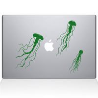 The Decal Guru Jellyfish MacBook Decal Vinyl Sticker - 13" MacBook Air - Green (1108-MAC-13A-LG)