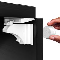 Skyla's Baby Proofing Magnetic Cabinet Locks Child Safety 12 Pack - The Safest, Quickest and Easiest Multi-Purpose 3M Adhesive Child Proof Latches, No Screws or Tools Needed