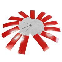 Anki 10Pcs DOT-C2 2" X 10' Red/White Reflective Reflector Tape Conspicuity Safety Caution Warning Sticker Car Truck Trailer Mailbox (Red/White)