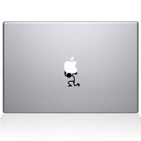 The Decal Guru 1009-MAC-13X-BLA Atlas Stick Figure Vinyl Sticker, 13" Macbook Pro (2016 & newer), Black