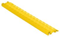 Checkers Industrial Safety Products FL1X4-Y Fastlane 1-Channel Cable Protector with Drop Over and Rubber Pads, 4", Yellow