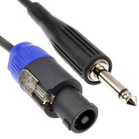 PA Speaker Lead Locking SPK to 6.35mm 1/4 inch Mono Jack Plug Cable 1.5m (~5 feet)