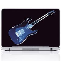 Meffort Inc 15 15.6 Inch Laptop Notebook Skin Sticker Cover Art Decal (Free Wrist pad) - Blue Guitar