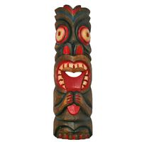 FOREVER BAMBOO MASK20-12 Hawaiian Tiki Mask, 20", Classic Crazy Tongue