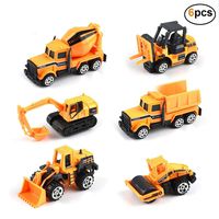 Kids Construction Toys - Kids Birthday Gifts, 6 Pcs Play Trucks Toy Construction Truck Toddlers Boys Small Kid Toys Mini Car Toys Set Die Cast Engineering Excavator Digger Push Trucks