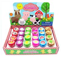 TINYMILLS 24 Pcs Barnyard Farm Animals Stampers for Kids