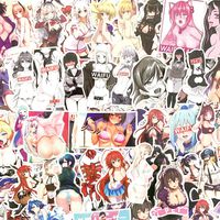 Anime Sexy Girl Laptop Stickers for Adult, Cute Lady&Loli Water Bottle Travel Case Car Skateboard Motorcycle Bicycle Luggage Guitar Bike Decal (Bunny Girl) 100 Pcs