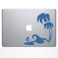 The Decal Guru Surfer Paradise Decal Vinyl Sticker, 11" MacBook Air, Light Blue (1450-MAC-11A-LB)