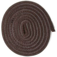 Self-Stick Heavy Duty Felt Strip Roll for Hard Surfaces (1/2" x 60"), Walnut Brown