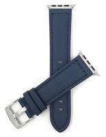 Bandini Replacement Watch Band for Apple Watch 38mm, Blue, Racer, Stitching, Leather, Fits Series 1, 2 and 3