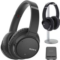 Sony WH-CH700N Wireless Noise Canceling Headphones (Black, USA Warranty) Bundle with Brushed Aluminum Headphone Stand and Ultra-Portable Power Bank Bundle