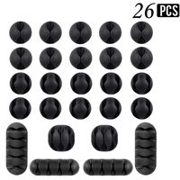 Cable Clips Organizer Adhesive, 26 Pack Cord Charger Holder Desktop Cable Clips Cable Drop, VIDEOTORG