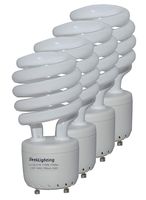 SleekLighting - GU24 23Watt 2700K 1600lm 2 Prong Light Bulbs- UL approved-120v 60Hz - Mini Twist Lock Spiral -Self Ballasted CFL Fluorescent Bulbs- 1600lm Warm White 4 Pack (100 Watt Equ)