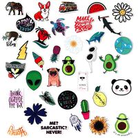 yuaierchen 30Pcs Cute Waterproof Stickers 100% Vinyl for Water Bottles Travel Case Laptop Phone Extra Durable
