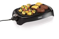 Hamilton Beach 8-Serving Electric Indoor & Outdoor Smokeless Grill, Dishwasher Safe, Adjustable Temperature Control, Black (31605N)