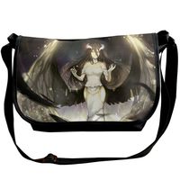 William D Oliver Overlord-Albedo Fashion Anime Messenger Bags Anime Single Shoulder Pack for Teenagers Wide