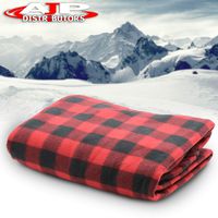 12V Car Truck Heated Blanket Electric Fleece Travel Heating Seat Blanket Throw Automotive Vehicle Road Travel Trip RV Soft Polar Fleece Winter Cold Weather- Anti-Flammable Material (Black / Red)