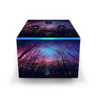 Skin Decal Vinyl Wrap for Amazon Fire TV Cube & Remote Alexa Skins Stickers Cover/Galaxy Sky Through Trees Forest