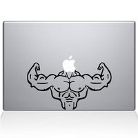 The Decal Guru Body Builder Decal Vinyl Sticker, 13" MacBook Pro (2015 & Older Models), Black (2323-MAC-13P-BLA)