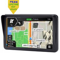 Car GPS, AOBOER 7 inch Touchscreen GPS Navigation System with Sunshade for Car Truck Motorhome &8GB 256MB Satellite Navigator Device with 2019 Maps Free Lifetime Map Updates