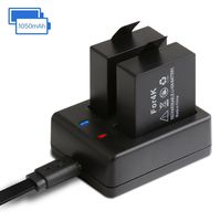 APEMAN Action Camera Battery Rechargeable Dual 1350mAh and USB Dual Battery Charger for Sport Camera and 4k Action Camera