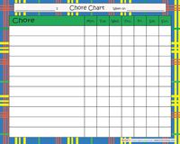 Chore Chart - Plaid: For Children, Toddlers, Teens, Kids, Boys, Girls, 50 pages Notepad, Tear-Off Sheets