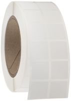 Brady THT-141-488-3 0.9" Width x 0.9" Height, B-488 High Performance Polyester, Matte Finish White Thermal Transfer Printable Label (3000 per Roll)