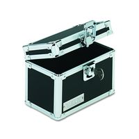 Vaultz VZ01169 Locking Index Card File with Flip Top Holds 350 3 x 5 Cards, Black