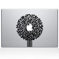 The Decal Guru 2064-MAC-11A-BLA Tree of Life Topiary Decal Vinyl Sticker, Black, 11" MacBook Air