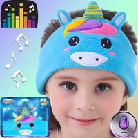 Unicorn Kids Headphones with Microphone-On Over Ear Headband 85dB Volume Limited Adjustable Wired Headsets Earphones for Kids Girls Boys Toddlers Tablet School Travel Holiday Christmas Birthday Gifts