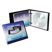UniKeep Disc 5 CD/DVD Wallet with Pages - Case of 30 (Black)