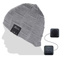 Coeuspow Bluetooth Beanie Music Hat, Smart 4.1 Wireless Music Beanie Hat, Soft Warm Beanie Hat with Built-in Microphone and HD Stereo, Hand-Free Calling & Listen to Music Outdoor in Winter (Grey)