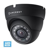 Amcrest Full HD 1080P 1920TVL Dome Outdoor HDCVI Security Camera, 2MP 1920x1080, 98ft Night Vision, Metal Housing, 3.6mm Lens 90° Viewing Angle, Black (REP-AMC1081DM36-B) (Renewed)