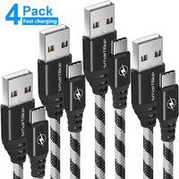 USB C Charger Cable 3.3FT 4-Pack,Nylon Type C Charging Cord,Compatible for Samsung Galaxy Fold Note 9 8 S8 S9 S10 S10E A10e A20,LG V40 V35 V30 G7 G8 Thinq,Google Pixel 3 3a 2 XL,Moto Z3,Oneplus 7t 7