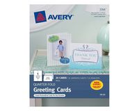Avery Quarter-Fold Greeting Cards for Inkjet Printers, 4.25 x 5.5 inches, White, Pack of 20 (3266)