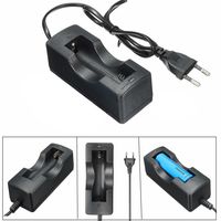 FidgetKute 3800mAH BRC 3.7v 18650 Battery Rechargeable Li-ion Battery Charger EU Plug Black