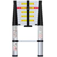 WolfWise Aluminum Telescopic Extension Multi-Purpose Ladder, 12.5FT, 330lbs Capacity