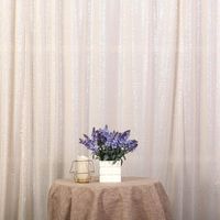 Eternal Beauty Ivory Sequin Wedding Backdrop Photography Background Party Curtain, 6Ft X 6Ft