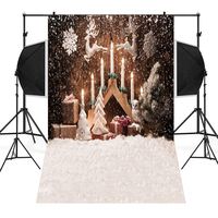 Sunshinehomely Christmas Backdrops Snow Vinyl 3x5FT Background Photography Studio Birthday Party Home Decor Background Children Kids Photo Props (A)