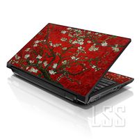 LSS 15 15.6 inch Laptop Notebook Skin Sticker Cover Art Decal Fits 13.3" 14" 15.6" 16" HP Dell Lenovo Apple Asus Acer Compaq (Free 2 Wrist Pad Included) Red Almond Trees