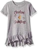 NBA by Outerstuff NBA Newborn & Infant Cleveland Cavaliers Claim to Fame Ruffle Dress, Heather Grey, 3T