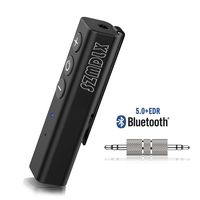 SZMDLX Bluetooth 5.0 Receiver, Portable Clip Wireless Audio Aux Adapter Bluetooth Car Kit (Voice Assistant, A2DP, Built-in Microphone for Home/Car Audio with 3.5mm Stereo Output)