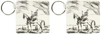 3dRose Don Quixote- don quixote, spanish, literature, novel, fiction, spanish, people, man - Key Chains, 2.25 x 2.25 inches, set of 2 (kc_78688_1)