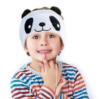 CHOKMAX Kids Headphones, Volume Limiting with Ultra Thin Adjustable Speakers Soft Children Fleece Headband Toddler Headphones for Home and Travel - White Panda