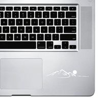 StickAny Palm Series Japanese Mountains Sticker for MacBook Pro, Chromebook, and Laptops (White)