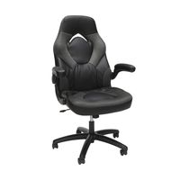 OFM Essentials Collection Racing Style Bonded Leather Gaming Chair, in Gray
