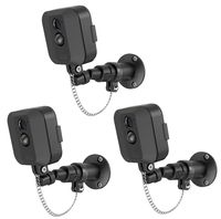 Outdoor Security Mount for Blink XT/XT2 - Adjustable Anti-Theft Mounting Bracket Compatible with Blink XT Outdoor Camera, with Metal Chain Lock, Black, 3 Pack