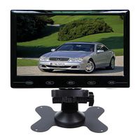 SallyBest 9'' Ultra Thin HD 800480 TFT Color LCD Screen 2 Video Input Car Rear View Headrest Monitor DVD VCR Monitor with Remote Control and Touch Button