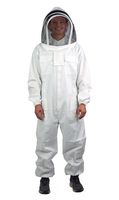 VIVO Professional Medium Cotton Full Body Beekeeping Suit with Veil Hood (BEE-V106M)